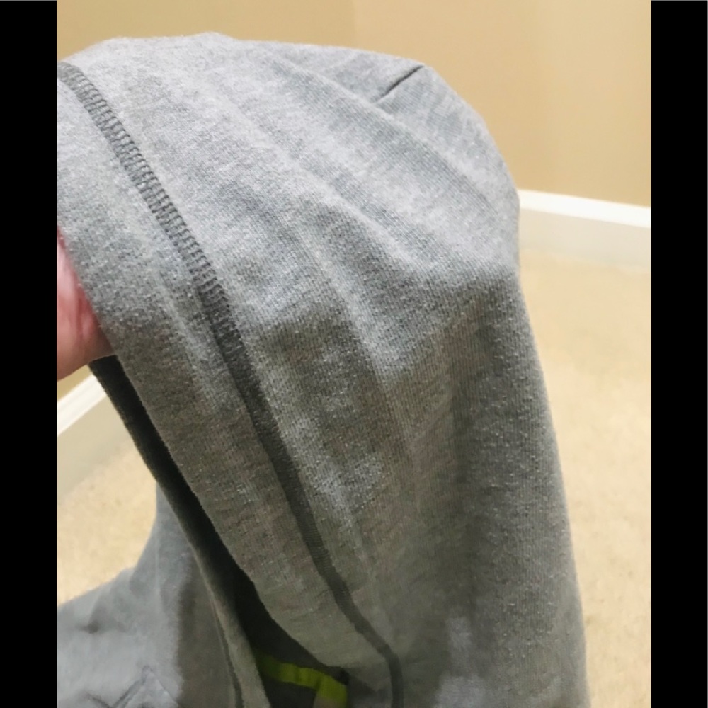 🔥EUC PINK BY VICTORIA SECRET GRAY/YELLOW ZIPPER UP HOODIE JACKET LIGHTWEIGHT - Picture 9 of 9